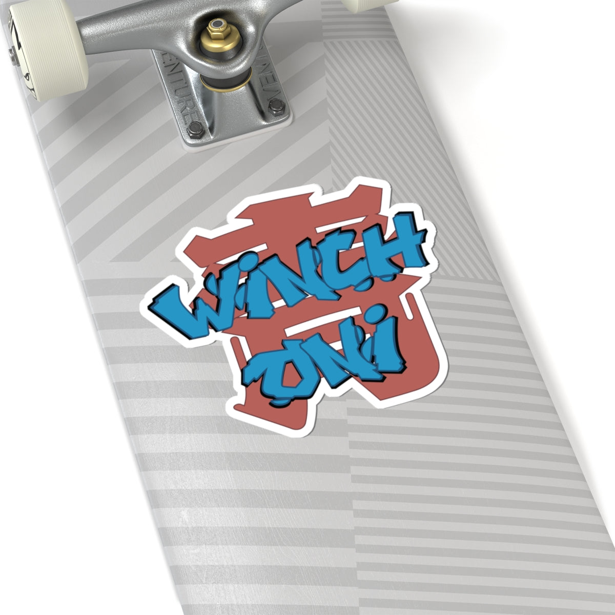 Winch Oni Text only Kiss-Cut Stickers