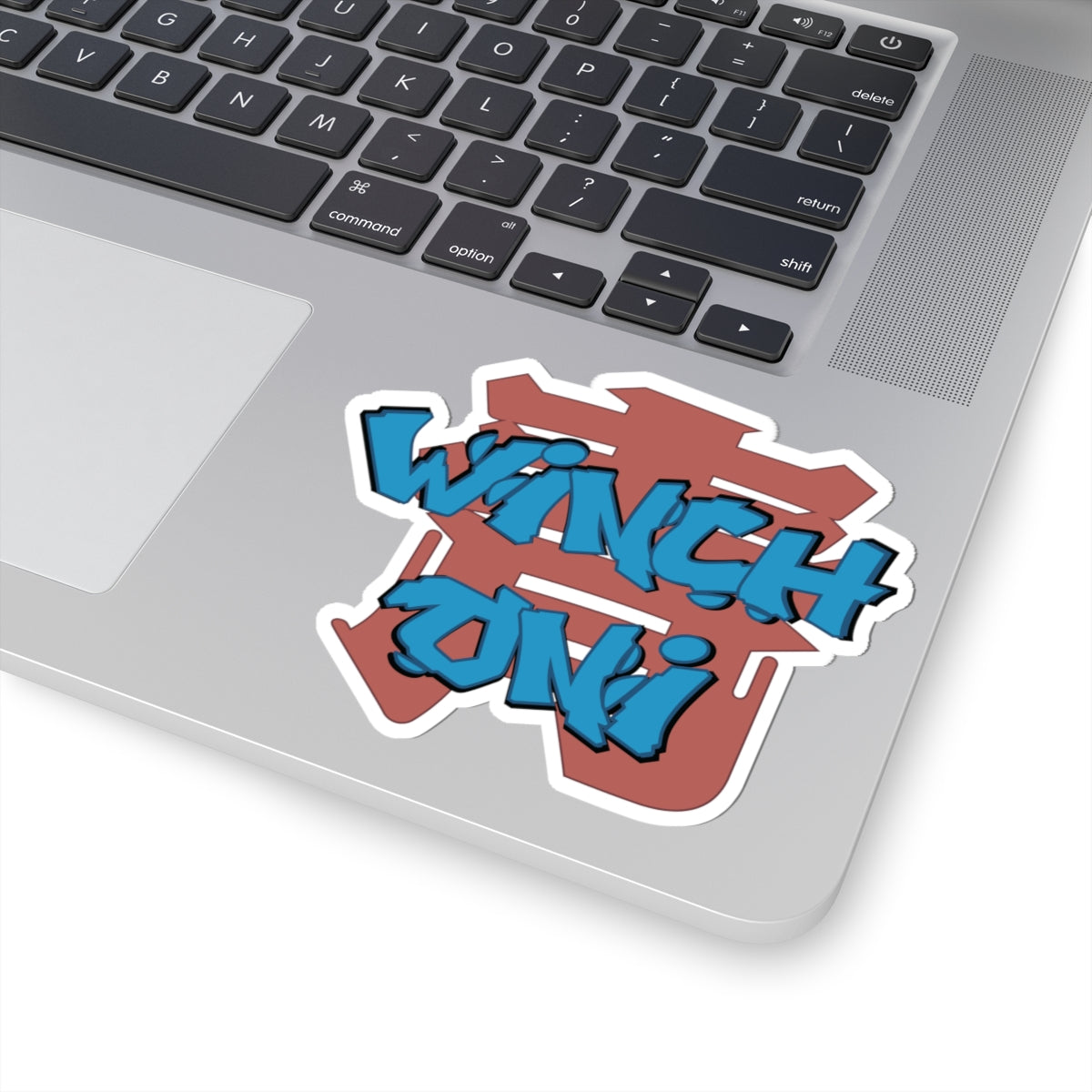 Winch Oni Text only Kiss-Cut Stickers