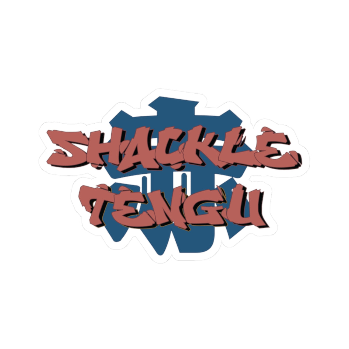 Shackle Tengu Text Only Kiss-Cut Stickers