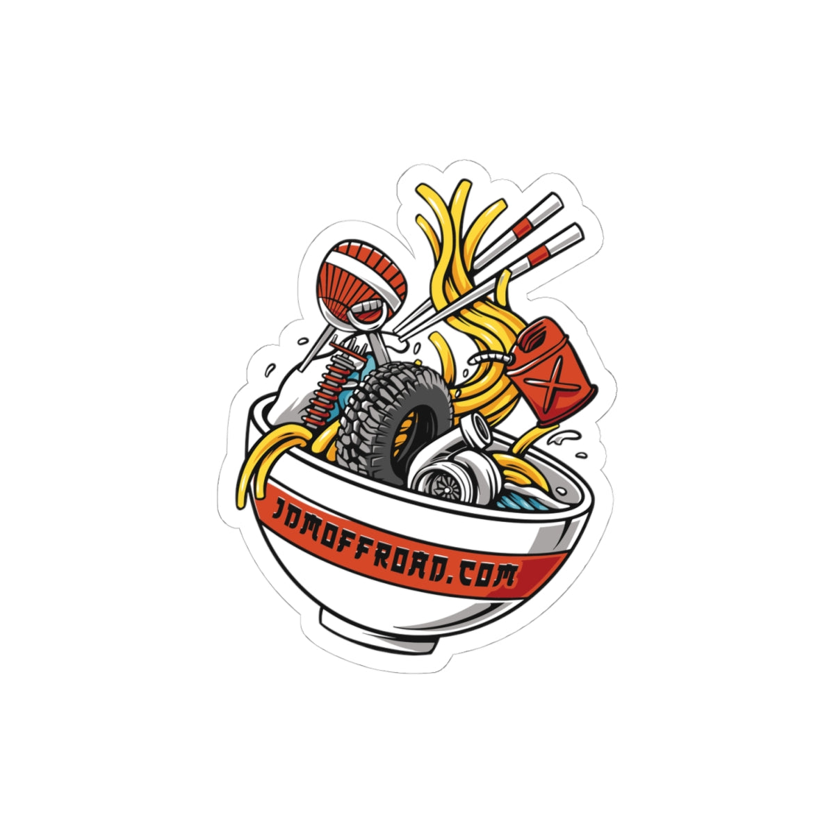 JDM Offroad Ramen Bowl Kiss-Cut Stickers
