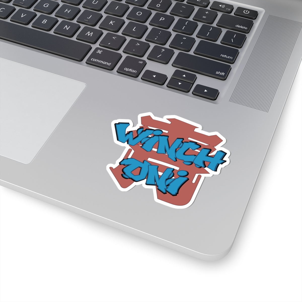 Winch Oni Text only Kiss-Cut Stickers