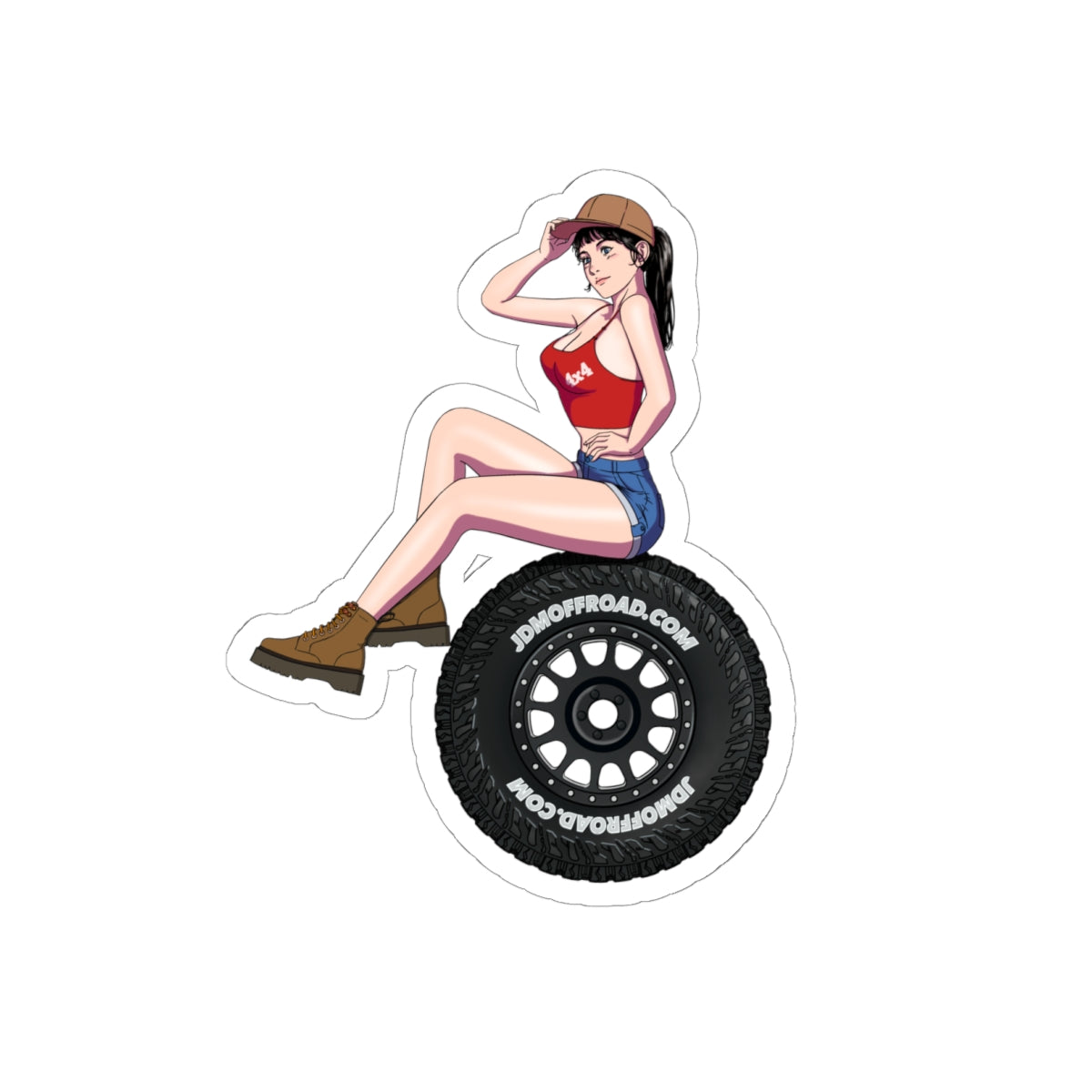 JDMOffroad "Pin-Up Gal" Kiss-Cut Stickers