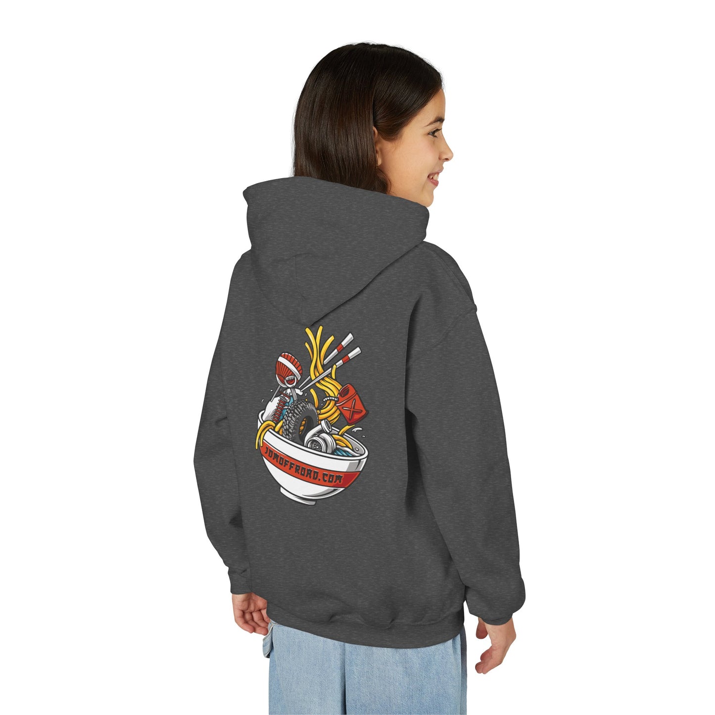 JDM Offroad "Ramen Bowl" Youth Heavy Blend Hooded Sweatshirt