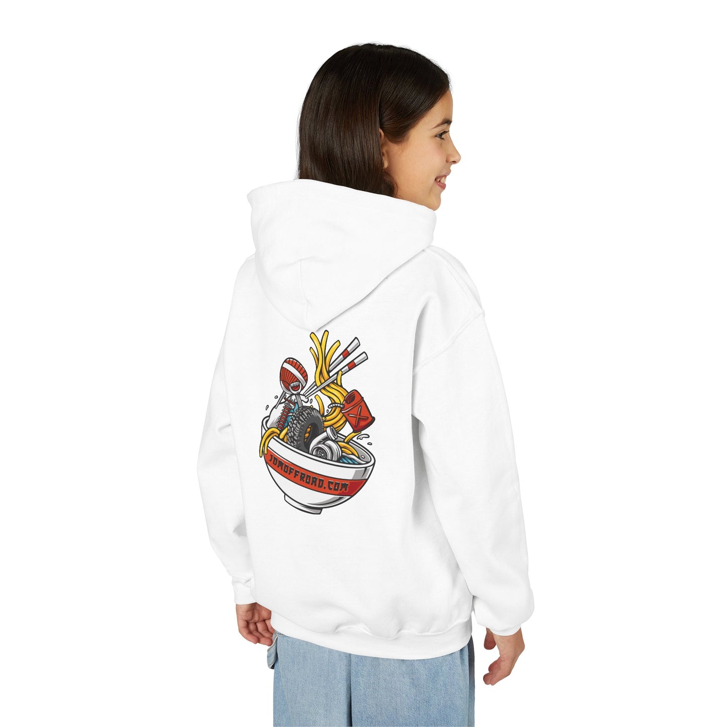 JDM Offroad "Ramen Bowl" Youth Heavy Blend Hooded Sweatshirt